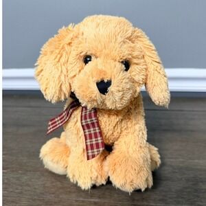Ty Classic Goldwyn Golden Retriever Dog Plush Stuffed Animal Ribbon